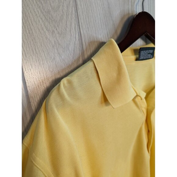 Masters Collection Yellow Solid Short Sleeve Polo Golf Shirt Men's Size Large - Picture 4 of 6